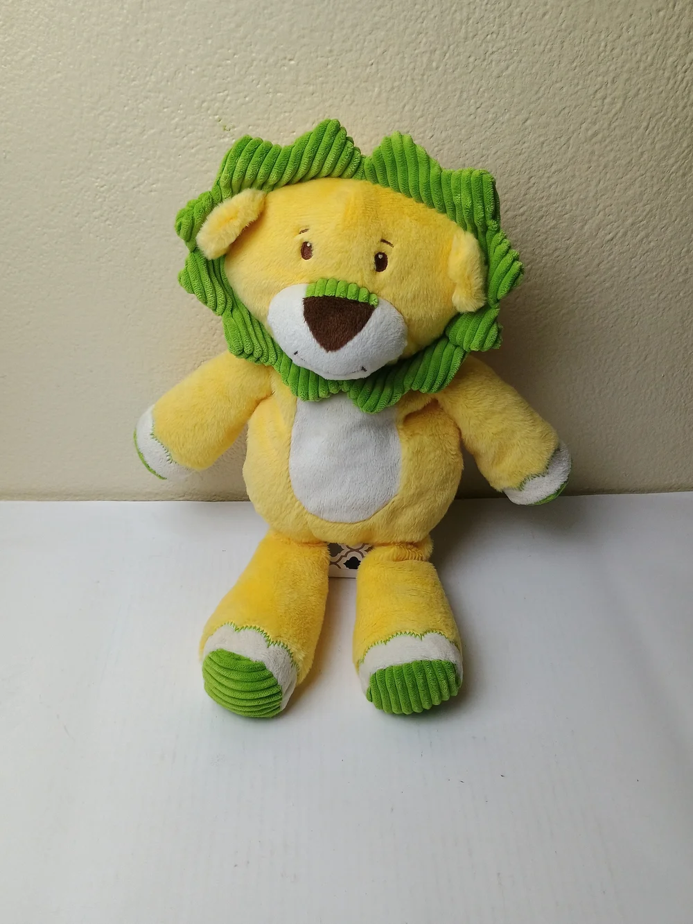 Animal Adventure Soft Yellow & Green Plush Lion Stuffed Animal - Cozy Cuddly Toy